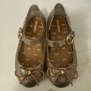 Mini Melissa Metallic Sparkle Ballet Flats